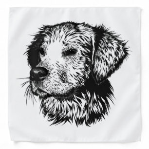 Canine Head Sketch  Bandana