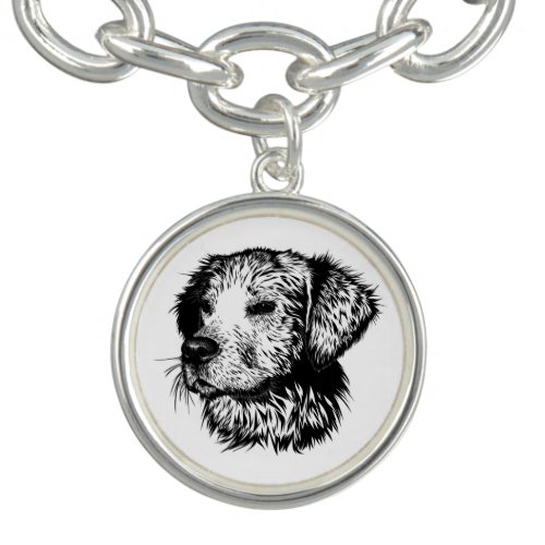 Canine Head Sketch  Bracelet