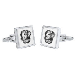 Canine Head Sketch  Cufflinks