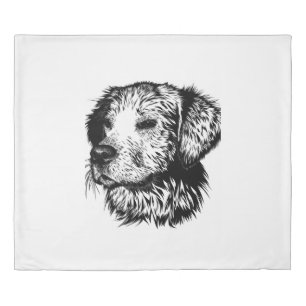 Canine Head Sketch  Duvet Cover