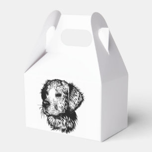 Canine Head Sketch  Favor Boxes