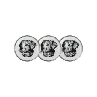 Canine Head Sketch Golf Ball Marker
