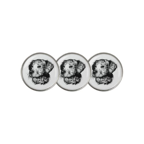 Canine Head Sketch  Golf Ball Marker