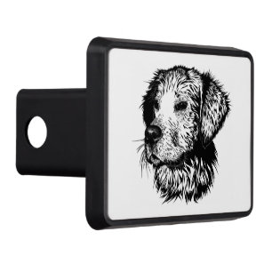 Canine Head Sketch Hitch Cover
