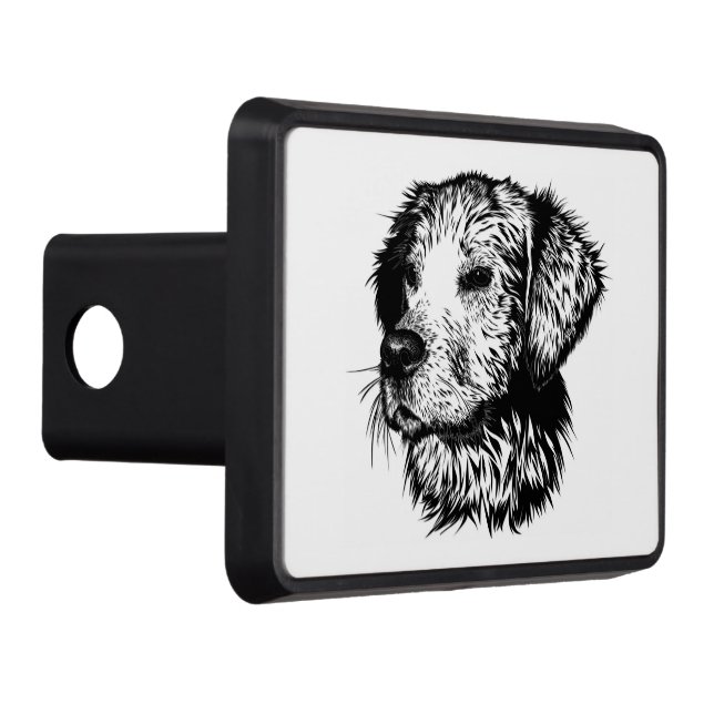 Canine Head Sketch  Hitch Cover (Right)