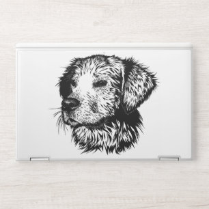 Canine Head Sketch HP Laptop Skin
