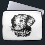 Canine Head Sketch Laptop Sleeve<br><div class="desc">A young dog sketched in black - head portrait</div>