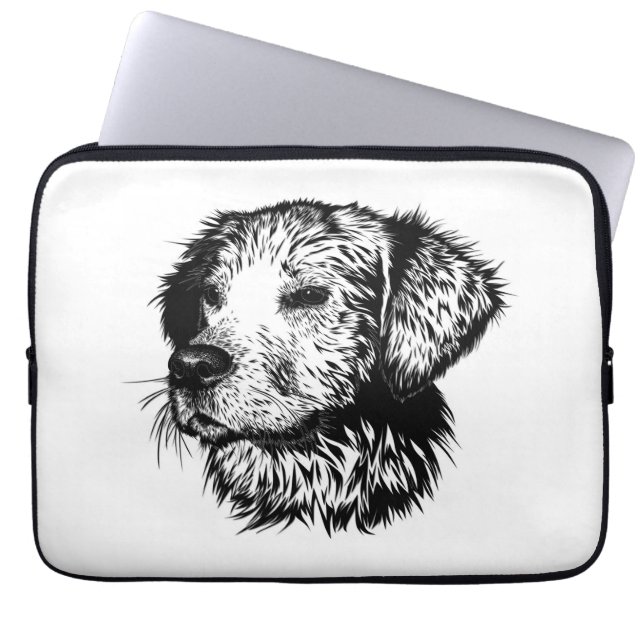 Canine Head Sketch  Laptop Sleeve (Front)