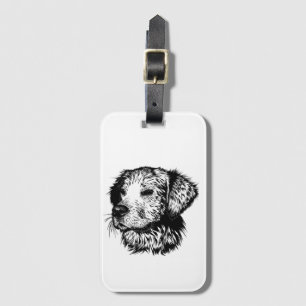 Canine Head Sketch Luggage Tag