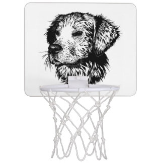 Canine Head Sketch  Mini Basketball Hoop