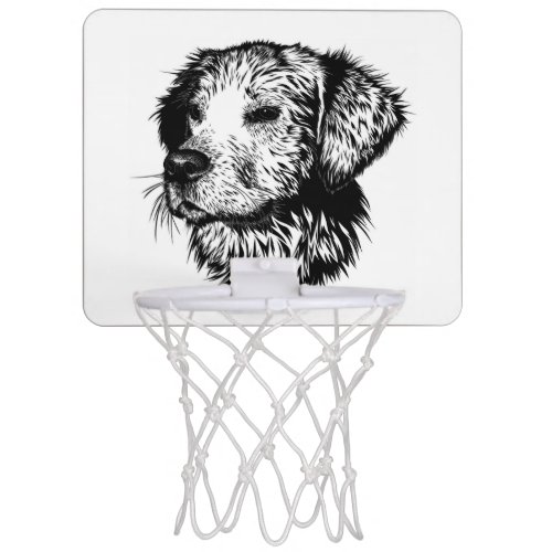 Canine Head Sketch  Mini Basketball Hoop