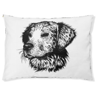 Canine Head Sketch  Pet Bed