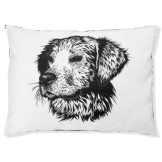 Canine Head Sketch Pet Bed