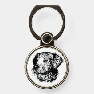 Canine Head Sketch  Phone Ring Stand
