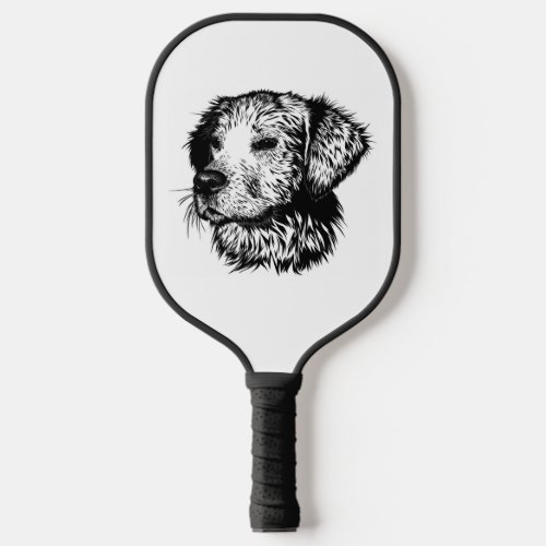 Canine Head Sketch  Pickleball Paddle