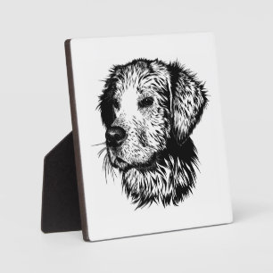 Canine Head Sketch Plaque