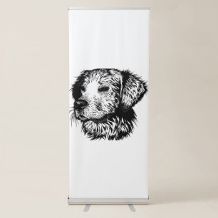 Canine Head Sketch  Retractable Banner