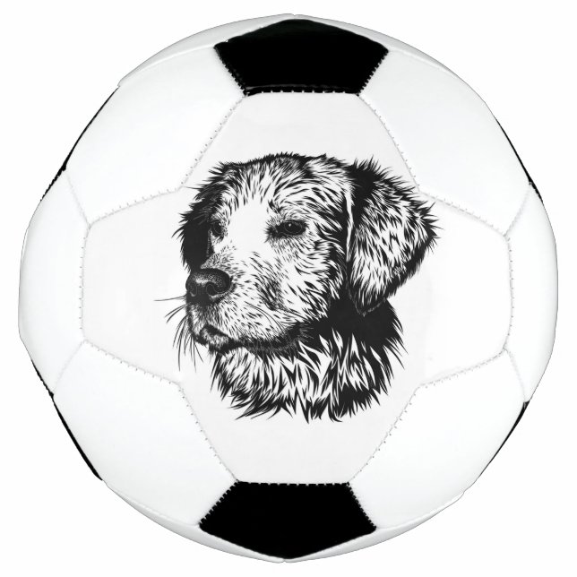 Canine Head Sketch  Soccer Ball (Front)