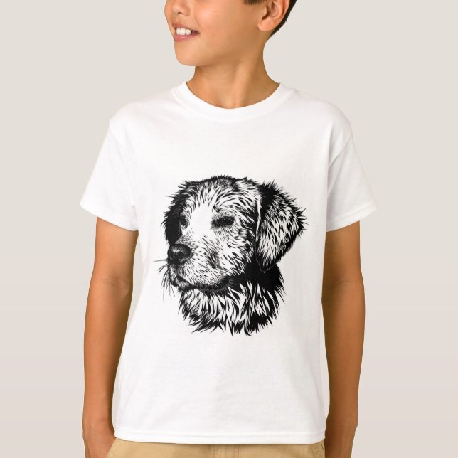 Canine Head Sketch  T-Shirt (Front)