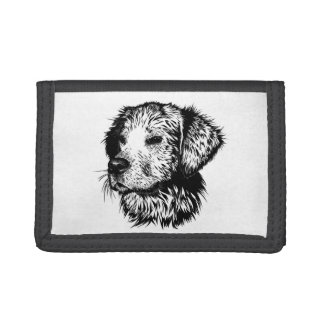 Canine Head Sketch Trifold Wallet