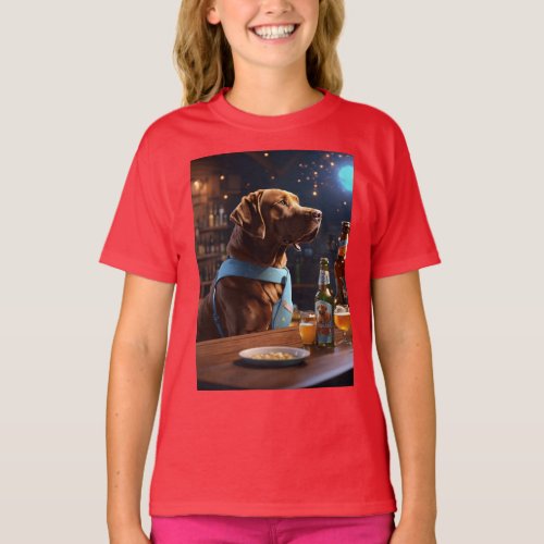 Canine Love Brew A Heartwarming Photo Logo for Yo T_Shirt