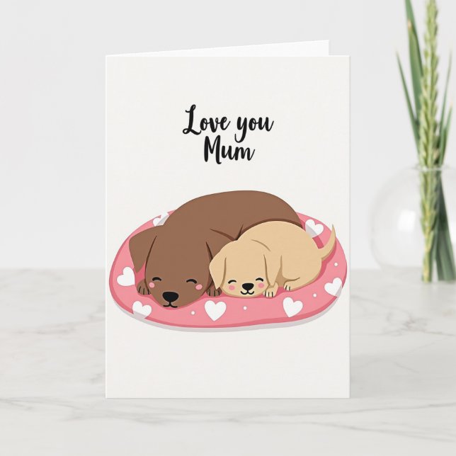 Canine Love Mums Day Art Card (Front)