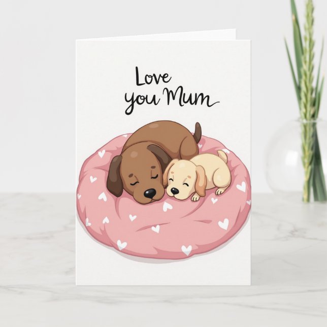Canine Love Mums Day Card (Front)