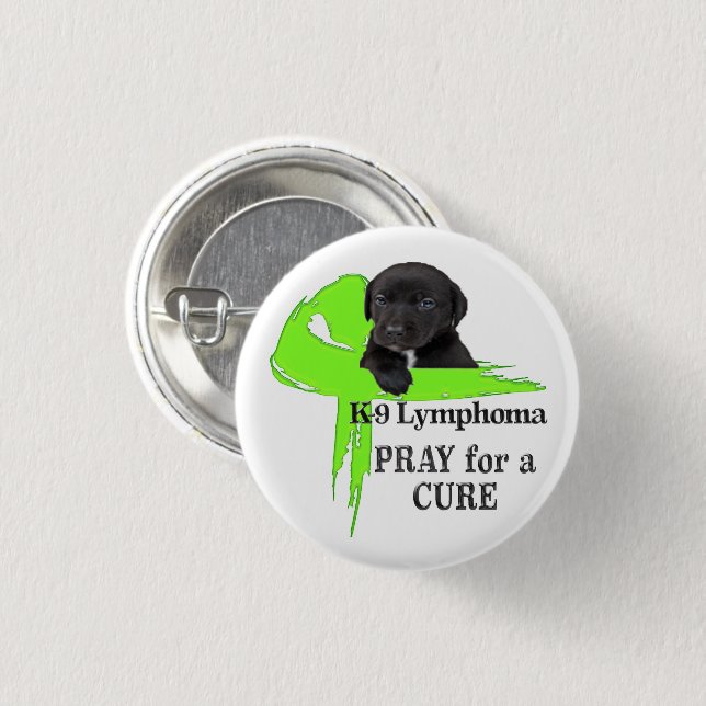 Canine Lymphoma - Cancer Bites Button (Front & Back)