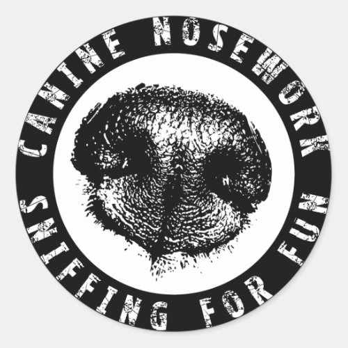 Canine Nosework Sniffing for Fun Classic Round Sticker