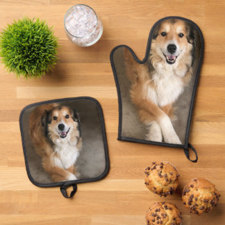 Canine Oven Mitt & Pot Holder Set