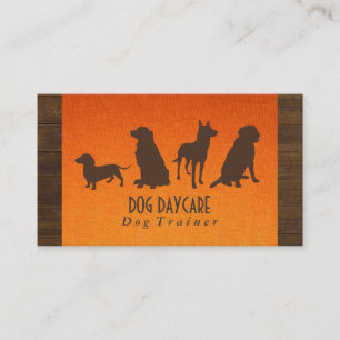 Canine Pack Dog Training (wood & fabric) Business Card