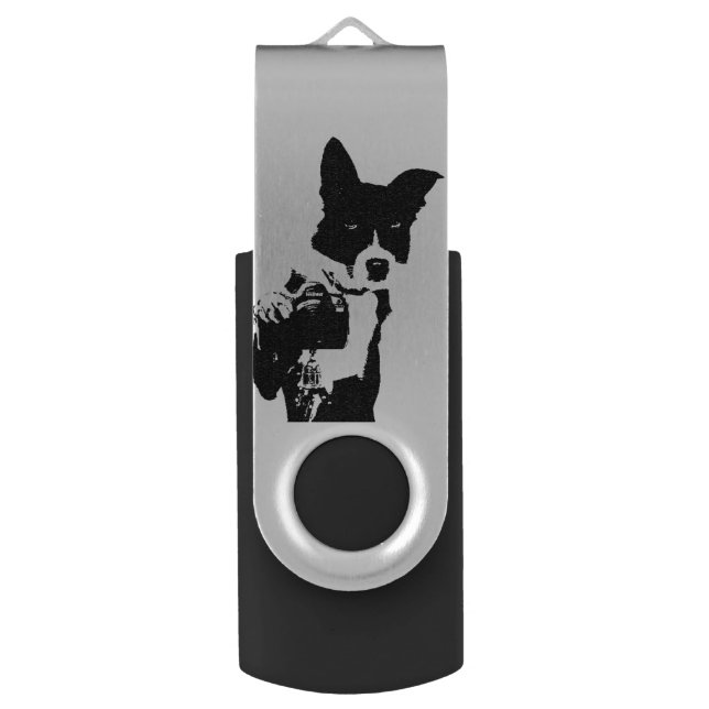 Canine Photographer USB Flash Drive (Back (Vertical))