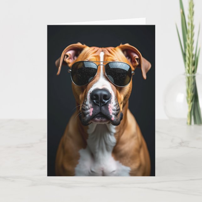 Canine Portrait Fathers Day Card (Front)