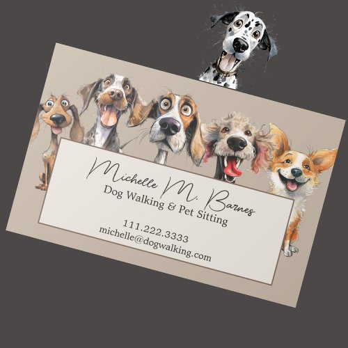 Canine Puppy Dog Walker Sitter Animal Business Card Magnet