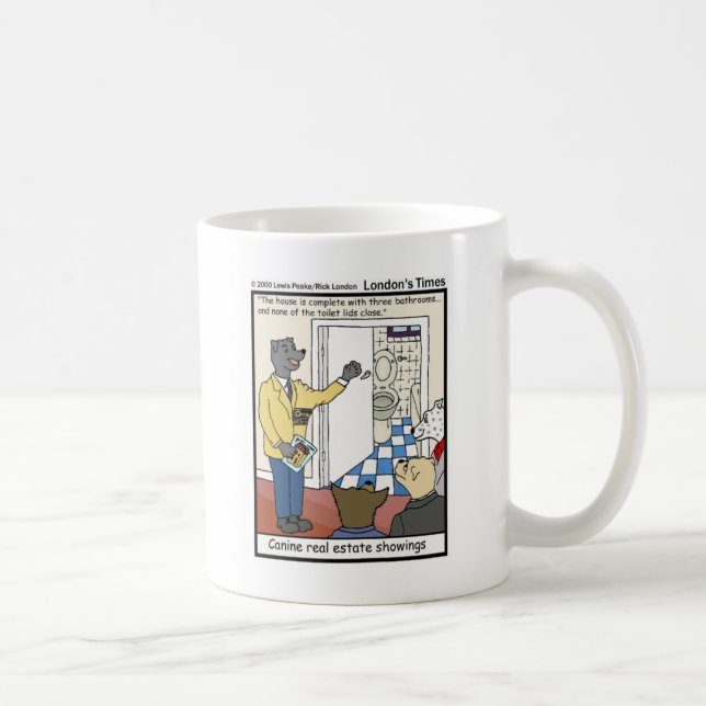 Canine Real Estate Sales Funny Gifts & Tees Coffee Mug (Right)