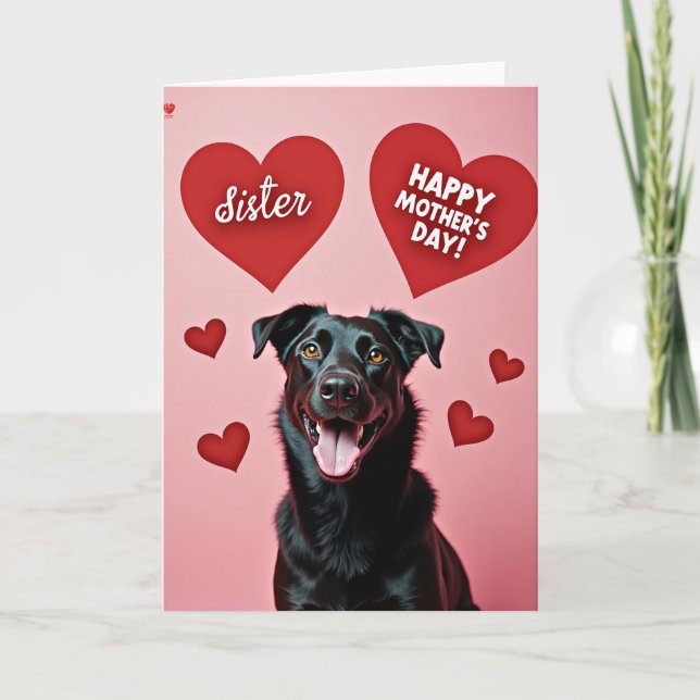 Canine Sister Mothers Day Card (Front)