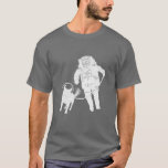 Canine Space Walk T-shirt at Zazzle
