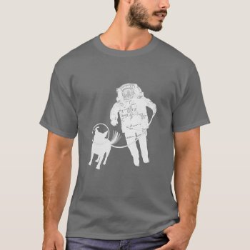 Canine Space Walk T-shirt by Muddys_Store at Zazzle