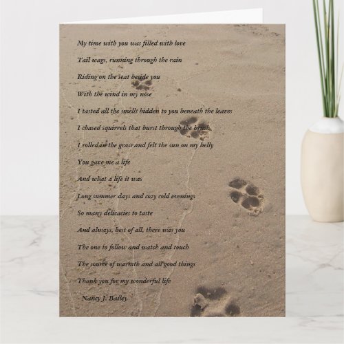 Canine Sympathy Card