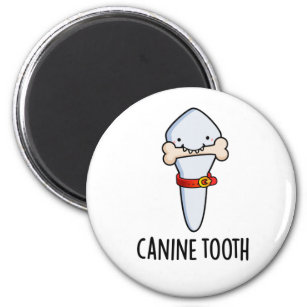 Canine Tooth Funny Dental Pun  Magnet