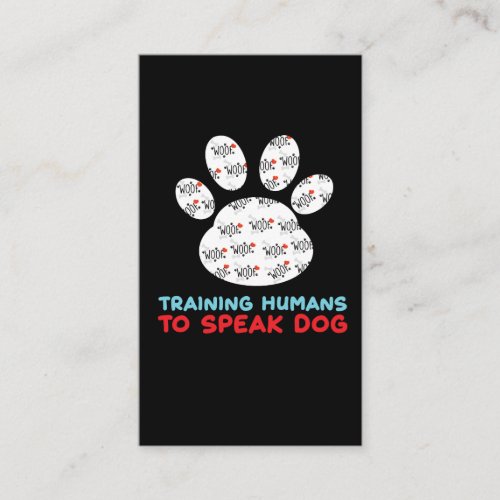 Canine Training Dog Trainer Puppy Dog Speaker Business Card