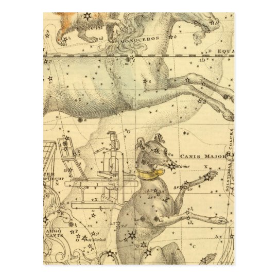 Canis Major, Canis Minor, Monoceros, Argo Navis Postcard