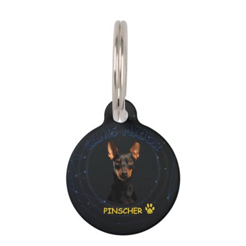 Canis Major Round Pet Tag _ Pinscher Edition