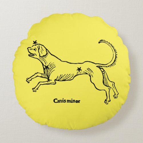 Canis Minor 1482 Round Pillow