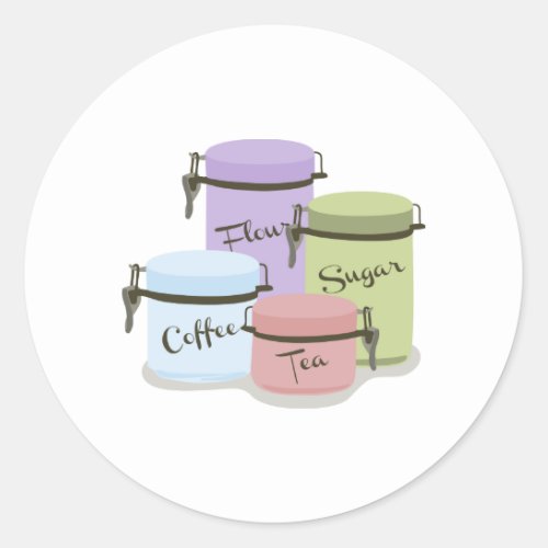 Canisters Classic Round Sticker