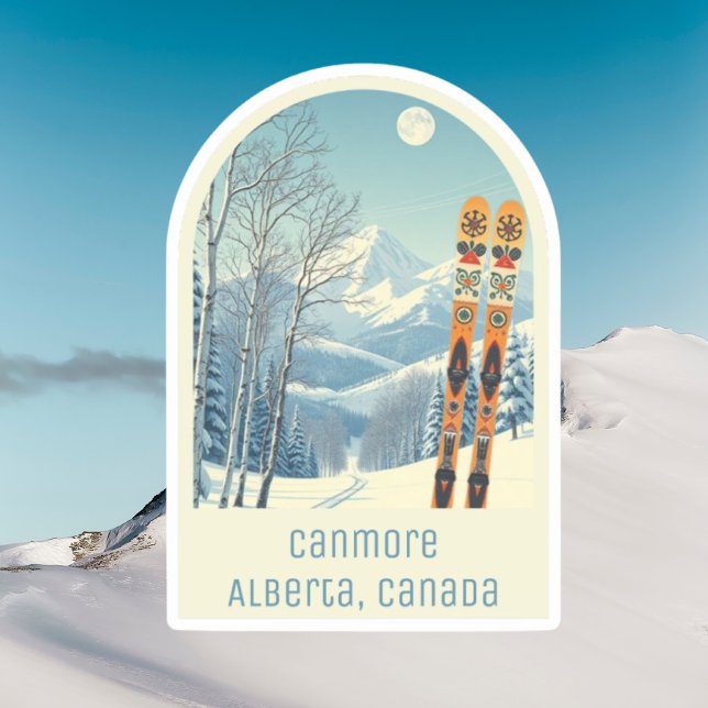 Canmore Alberta Canada ski holiday souvenir  Sticker (Creator Uploaded)