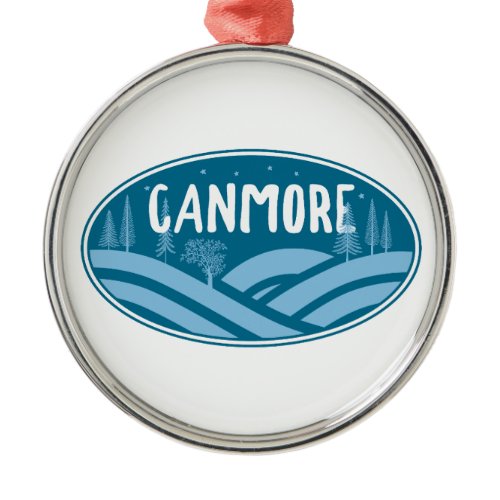 Canmore Alberta Outdoors Metal Ornament