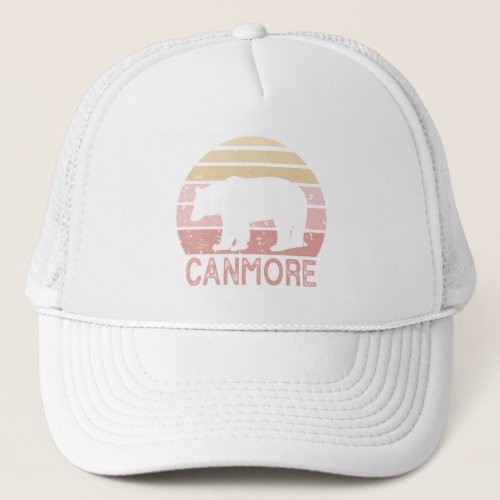 Canmore Alberta Retro Bear Trucker Hat