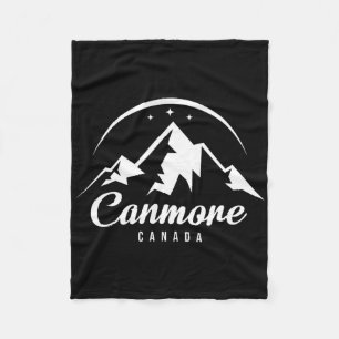 Canmore Canada Ski Resort Skiing Snowboarding  Fleece Blanket