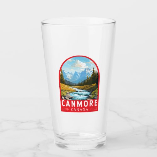 Canmore Canada Travel Art Vintage Glass